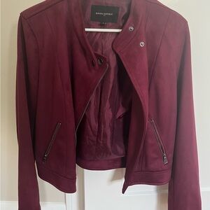 Banana Republic Burgundy Suede Moto Jacket- Med
